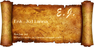 Enk Julianna névjegykártya